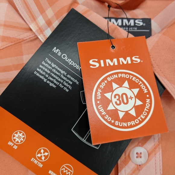 NEW Simms Outpost Short Sleeve Fishing Shirt L - Picture 3 of 7